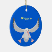 Niedlicher Albatross-Vogel mit Cartoon Keramik Ornament (Rechts)