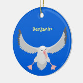 Niedlicher Albatross-Vogel mit Cartoon Keramik Ornament (Links)