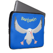 Niedlicher Albatross-Vogel mit Cartoon Laptopschutzhülle (Vorne Rechts)