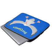 Niedlicher Albatross-Vogel mit Cartoon Laptopschutzhülle (Vorne Knopf)