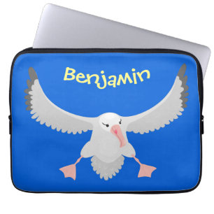 Niedlicher Albatross-Vogel mit Cartoon Laptopschutzhülle