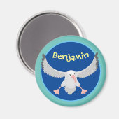 Niedlicher Albatross-Vogel mit Cartoon Magnet (Vorderseite/Rückseite)