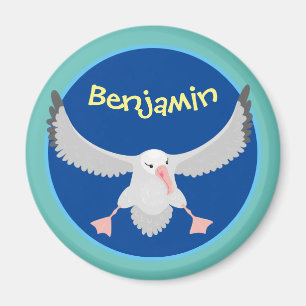 Niedlicher Albatross-Vogel mit Cartoon Magnet