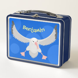 Niedlicher Albatross-Vogel mit Cartoon Metall Brotdose