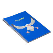 Niedlicher Albatross-Vogel mit Cartoon Notizblock (Rechte Seite)