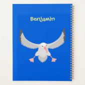 Niedlicher Albatross-Vogel mit Cartoon Planer (Rückseite)