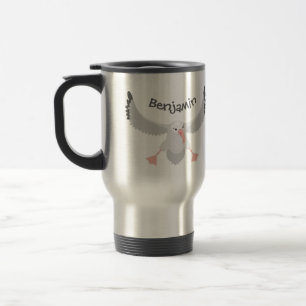 Niedlicher Albatross-Vogel mit Cartoon Reisebecher