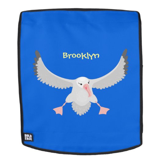 Niedlicher Albatross-Vogel mit Cartoon Rucksack (Abnehmbare Front)