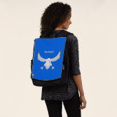 Niedlicher Albatross-Vogel mit Cartoon Rucksack (Ausgewaschen)