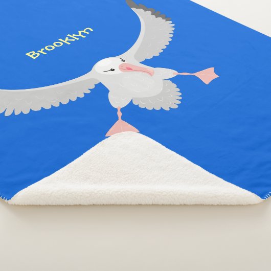 Niedlicher Albatross-Vogel mit Cartoon Sherpadecke (3/4)