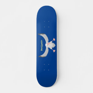 Niedlicher Albatross-Vogel mit Cartoon Skateboard