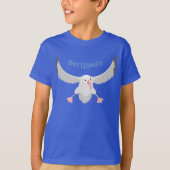 Niedlicher Albatross-Vogel mit Cartoon T-Shirt (Vorderseite)