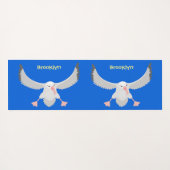 Niedlicher Albatross-Vogel mit Cartoon Yogamatte (Rückseite (Horizontal))
