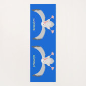 Niedlicher Albatross-Vogel mit Cartoon Yogamatte (Rückseite)