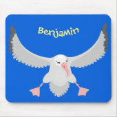 Niedlicher Albatrossvogel mit Cartoon Mousepad (Vorne)