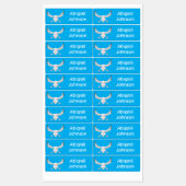 Niedlicher Albatrossvogel mit Cartoon personalisie Etiketten (Blatt)