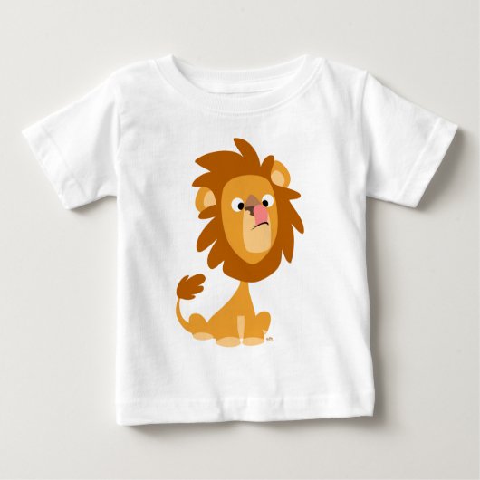 Niedlicher Alberner Cartoon Löwe! Baby T - Shirt (Vorderseite)