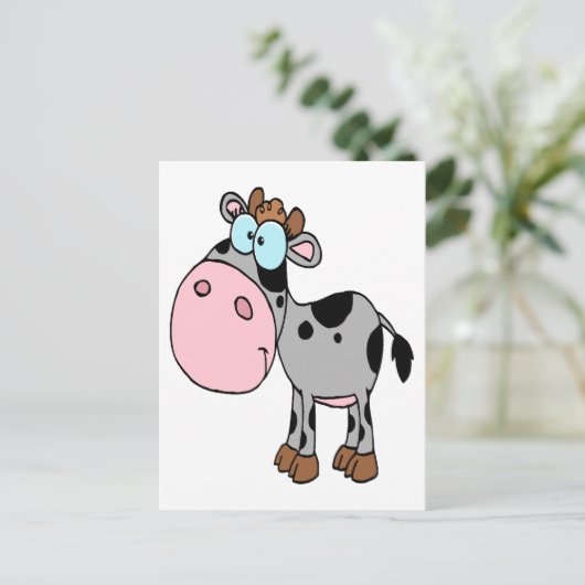 niedlicher alberner Cartoon Postkarte (Stehend Vorderseite)