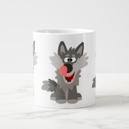Niedlicher Alberner Cartoon Wolf Jumbo-Tasse