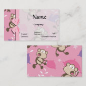 niedlicher alberner Kissenbekämpfungskampf Affen C Visitenkarte (Vorne/Hinten)