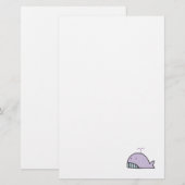 niedlicher alberner Lavendelwal Briefpapier (Vorne/Hinten)