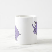 niedlicher alberner lila Rhinozeros-Cartoon Tasse (Mittel)