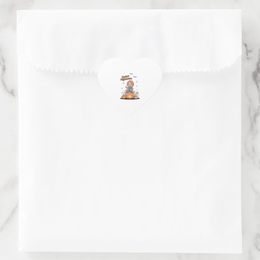 Niedlicher Albtraum Chucky Halloween Herz-Aufkleber (Tasche)