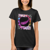 Niedlicher Alligator 90er Nostalgie Regenbogen Leo T-Shirt (Vorderseite)