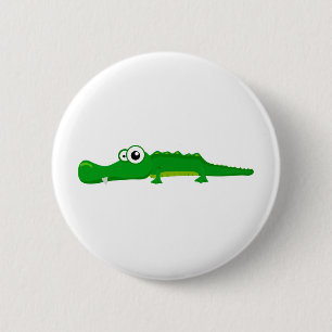 Niedlicher Alligator Button