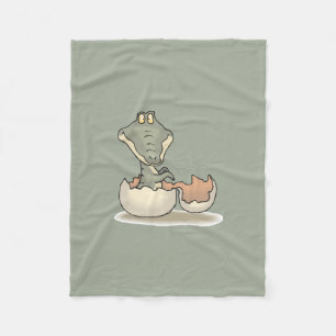 Niedlicher Alligator-Cartoon Hatching von Eggshell Fleecedecke