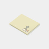 Niedlicher Alligator-Cartoon Hatching von Eggshell Post-it Klebezettel (angewinkelt)