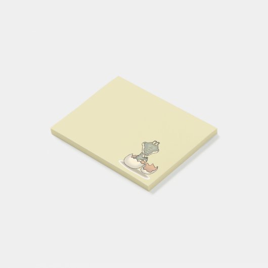 Niedlicher Alligator-Cartoon Hatching von Eggshell Post-it Klebezettel (angewinkelt)