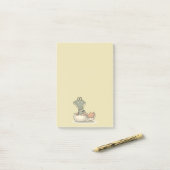 Niedlicher Alligator-Cartoon Hatching von Eggshell Post-it Klebezettel (Auf Schreibtisch)