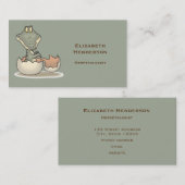 Niedlicher Alligator-Cartoon Hatching von Eggshell Visitenkarte (Vorne/Hinten)