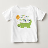 Niedlicher Alligator Geburtstag Baby T-shirt (Vorderseite)