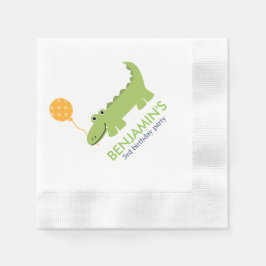 Niedlicher Alligator Geburtstag Serviette