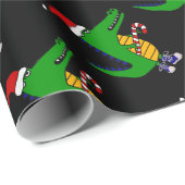 Niedlicher Alligator im Geschenkpapier (Rolleneckpunkt)