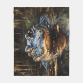 Niedlicher Alligator in der Florida Everglades Mal Fleecedecke (Vorderseite)