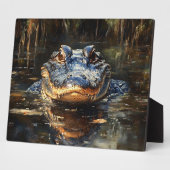 Niedlicher Alligator in der Florida Everglades Mal Fotoplatte (Seite)