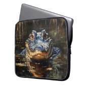 Niedlicher Alligator in der Florida Everglades Mal Laptopschutzhülle (Vorderseite Links)