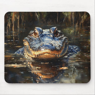 Niedlicher Alligator in der Florida Everglades Mal Mousepad