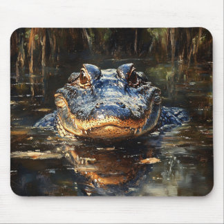 Niedlicher Alligator in der Florida Everglades Mal Mousepad