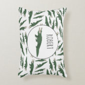 Niedlicher Alligator-Krokodil-Muster-Individuelle Dekokissen (Vorderseite(Vertikal))