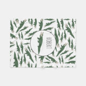 Niedlicher Alligator-Krokodil-Muster-Individuelle  Fleecedecke (Vorderseite (Horizontal))