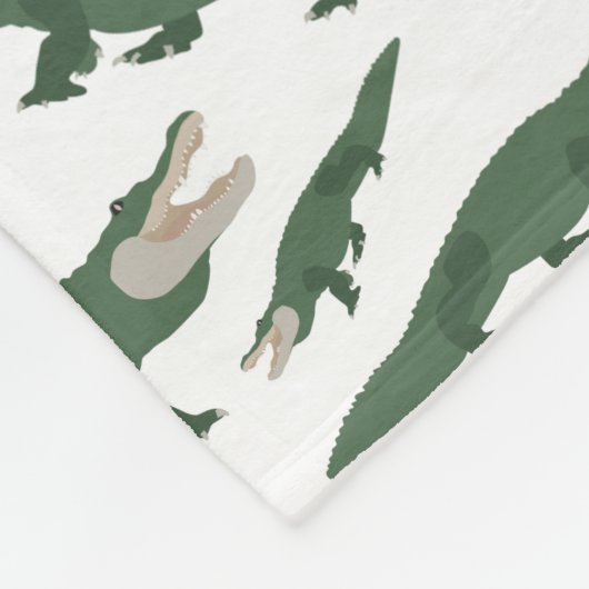 Niedlicher Alligator-Krokodil-Muster-Individuelle  Fleecedecke (Ecke)