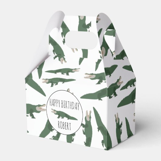 Niedlicher Alligator-Krokodil-Muster-Individuelle Geschenkschachtel (Vorderseite)