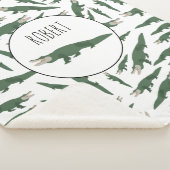 Niedlicher Alligator-Krokodil-Muster-Individuelle  Sherpadecke (3/4)