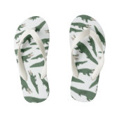 Niedlicher Alligator-Krokodil-Muster Kinderbadesandalen (Fußbett)