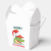 Niedlicher Alligator Krokodil Weihnachtsfeier Weih Geschenkschachtel (Geöffnet)