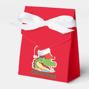 Niedlicher Alligator Krokodil Weihnachtsfeier Weih Geschenkschachtel